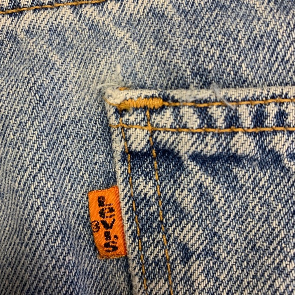 Men's Vintage 505 Levi's High Rise Orange Tag - Picture 9 of 10